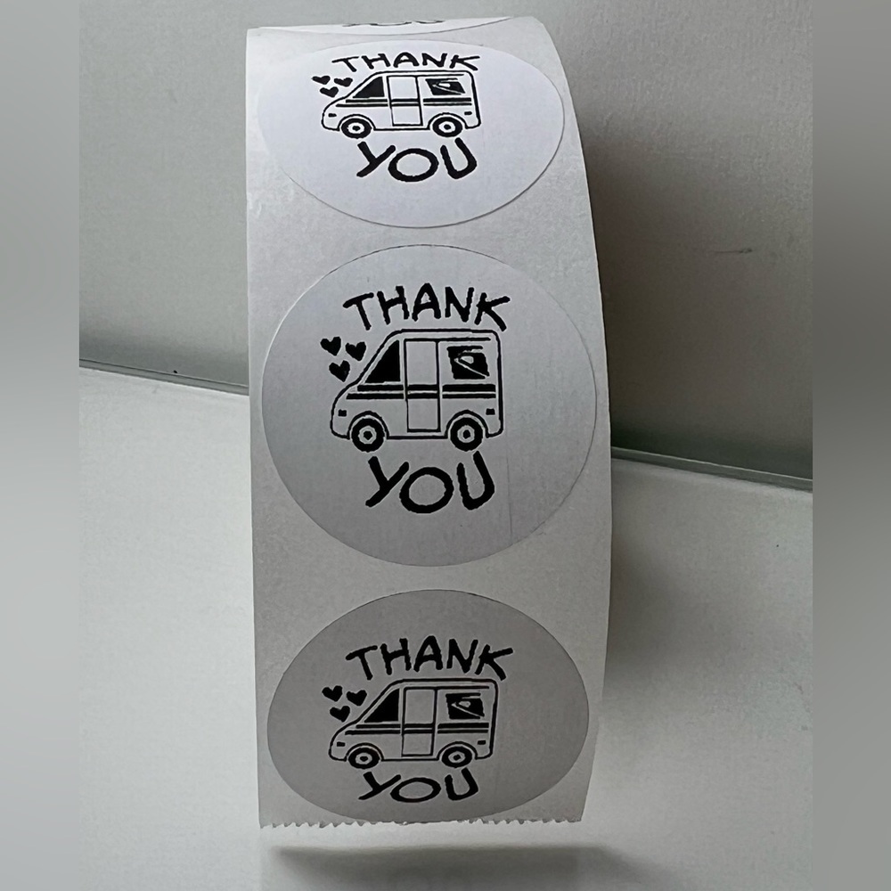 100 Thank You USPS Sticker, Thank You Sticker, Postal Mailbox Sticker - Picture 11 of 15